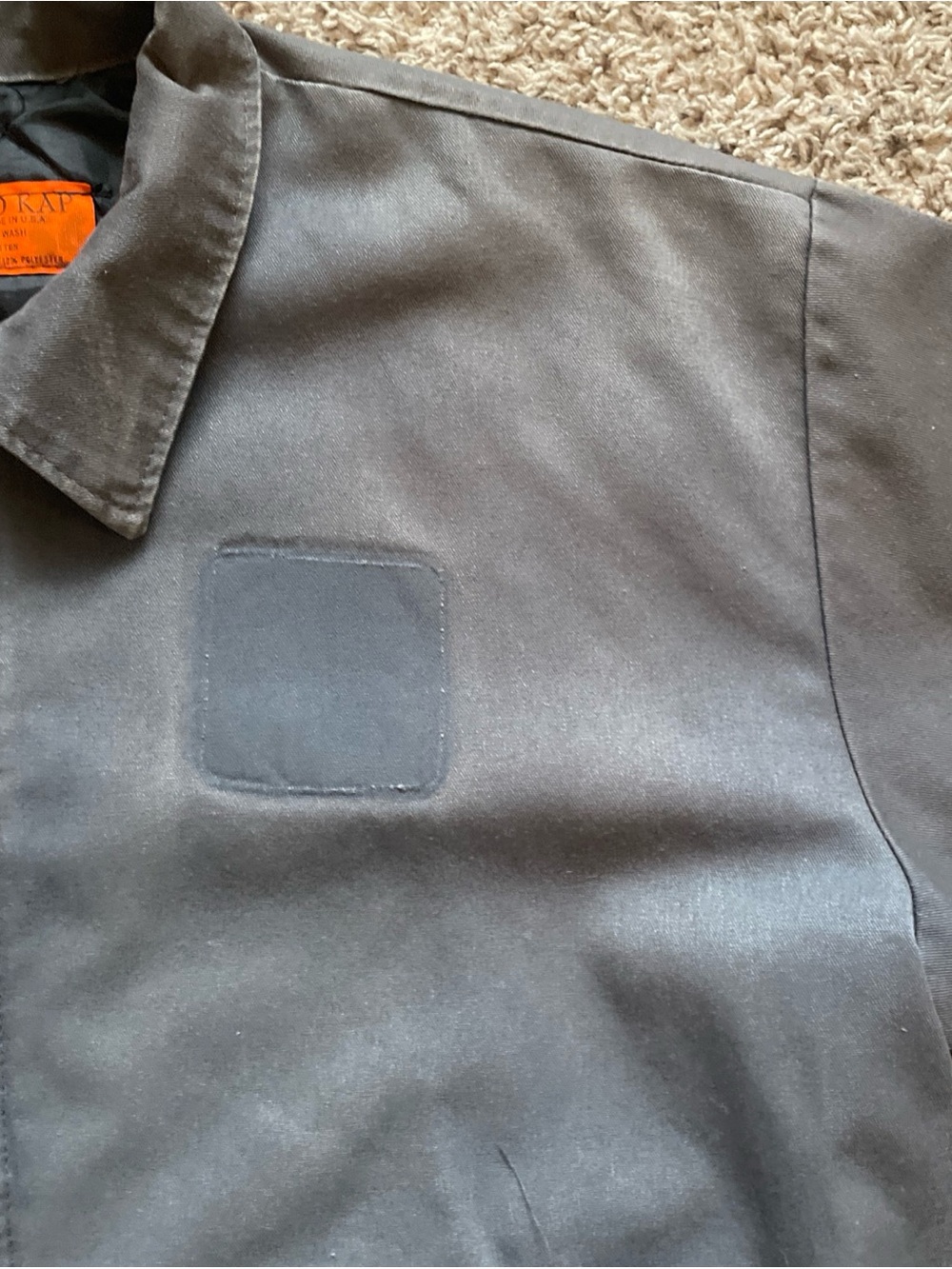 Vtg Mechanic Jacket Large Regular Workwear Faded Utility Grunge 2 Pocket USA - Picture 4 of 16